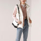 Women's Padded Down Vest Short Waist Stand-up Collar Coat White Duck Down Drawstring Pocket Waistcoat Vest Waistcoat