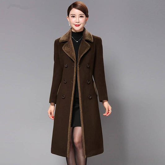 Winter Women Coat 2019 Casual Wool Coat Female Coat Fashion Warm Jacket Long Outwear Ladies Overcoat