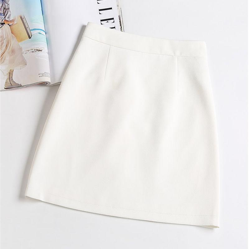 Sexy Tight A-line Women High Waist Hip Skirt Short Skirt Knee-length Zipper Elastic Waist Club Casual Home Office