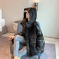 Winter Fashion Ladies Shiny Down Jacket Short Color Thick Loose Hooded Down Jacket