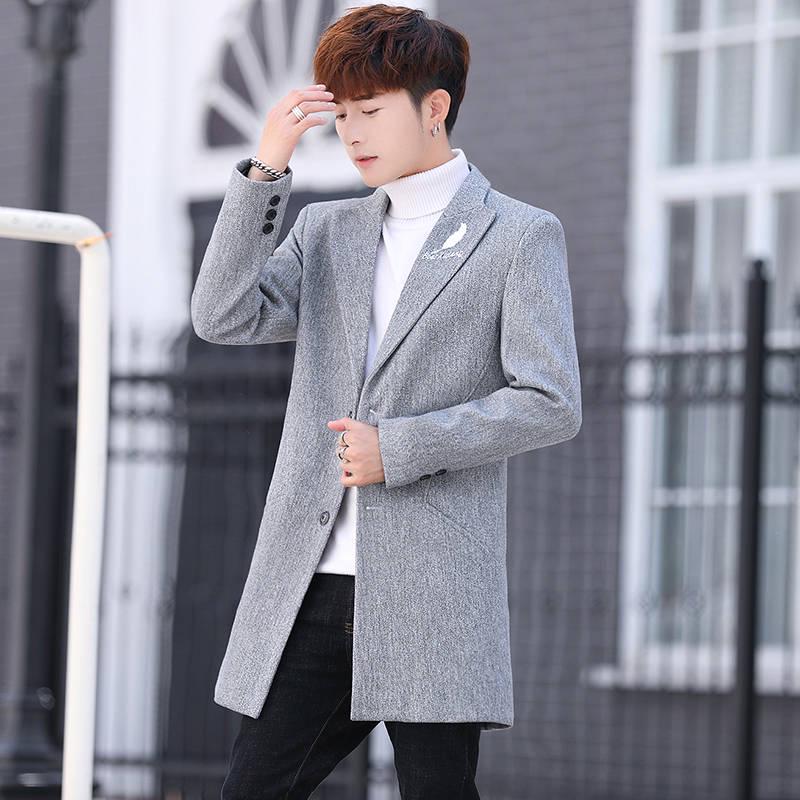 Winter Wool Coat Slim Fit Jackets Mens Casual Warm Outerwear Jacket and coat Men Pea Coat Size M-3X