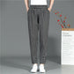 Cotton and Linen Pants Women's Summer Thin Casual Pants Middle-aged Mother Nine Points Harem Pants Linen Women's Pants