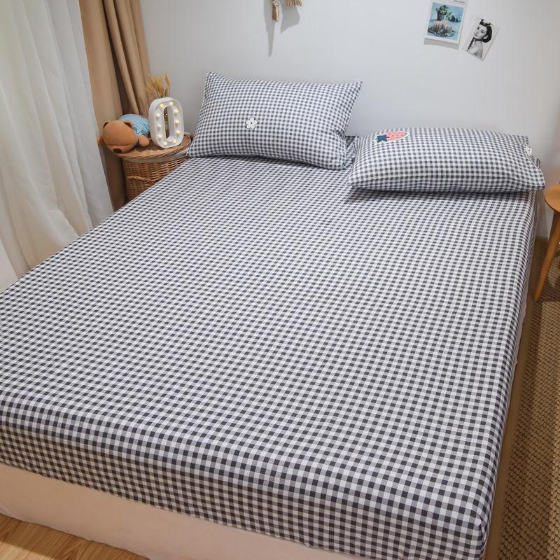 Three-piece Set Cotton Thick Printed Bedspread Mattress Protector Bedding
