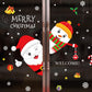 Holiday Santa Claus window decoration storefront glass seamless Christmas wall sticker