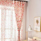 Semi Blackout Curtains Pink Peach Blossom Dormitory Girls Curtains Bedroom Shade Sunscreen Rental Bay Window Curtain Fabric