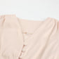 Single Breasted Sexy Dress Party Clud High Waist Satin Long Dress Elegant V Neck Women Midi Dresses Lantern Sleeve