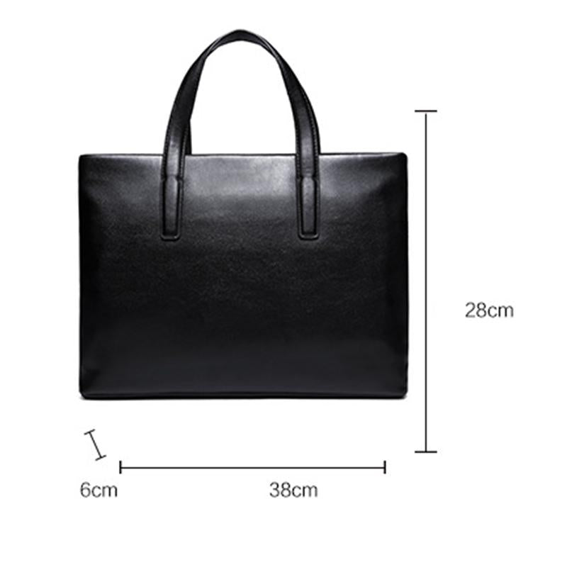 Business Briefcase Men Black PU Leather Large Capacity Anti-theft Handbag Shoulder Bags Computer Bag