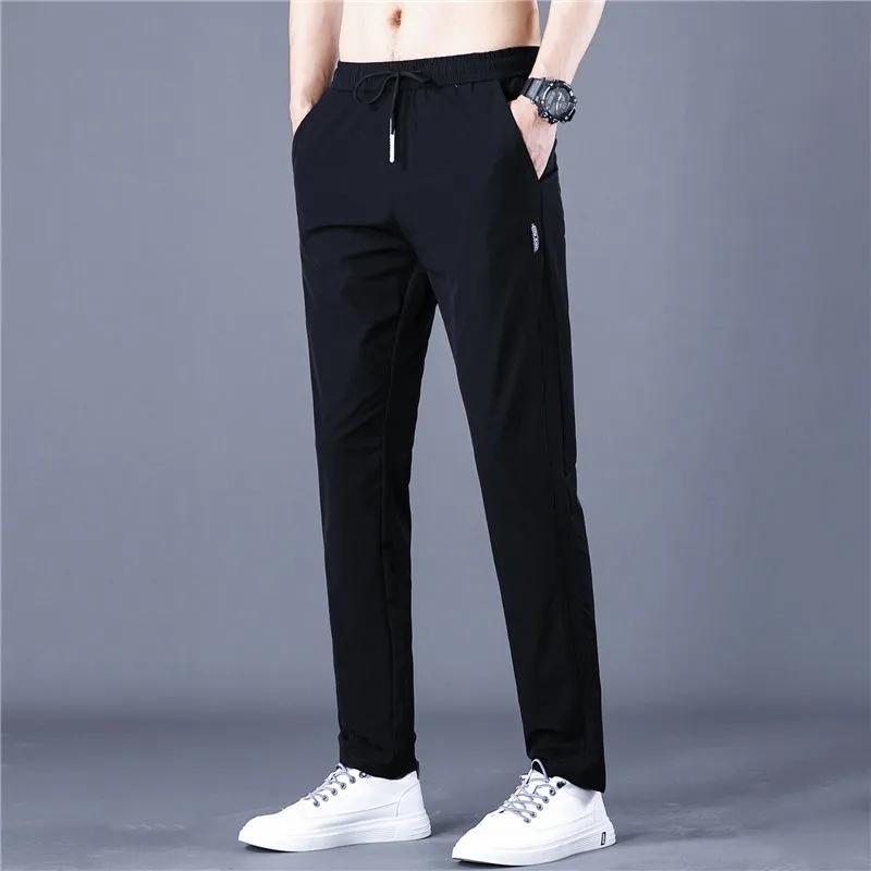 Spring Stretch Quick-drying Trousers Casual Pants Men's Sports Pants Plus Size Pencil Pants Loose Straight Pants