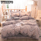 5D Carved Velvet Four-piece Crystal Velvet Warm Quilt Cover Sheets Thick Warm Velvet 4Pcs Set