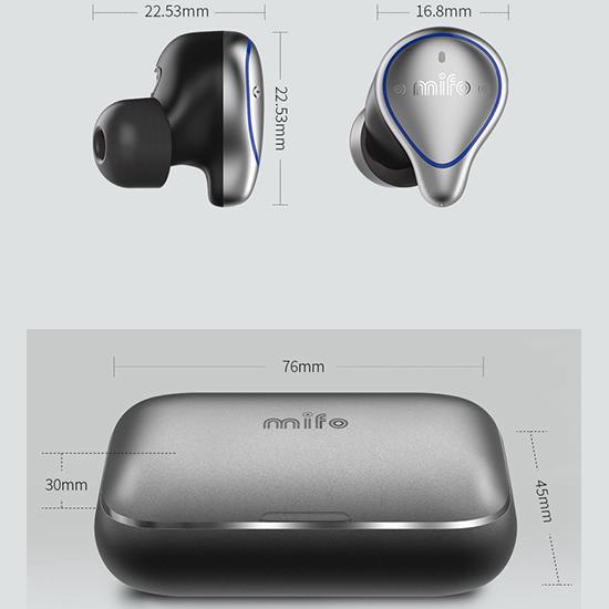 Bluetooth 5.0 True Wireless Earbud Balanced Sport Stereo Sound Earphones with Charging Box for Phone