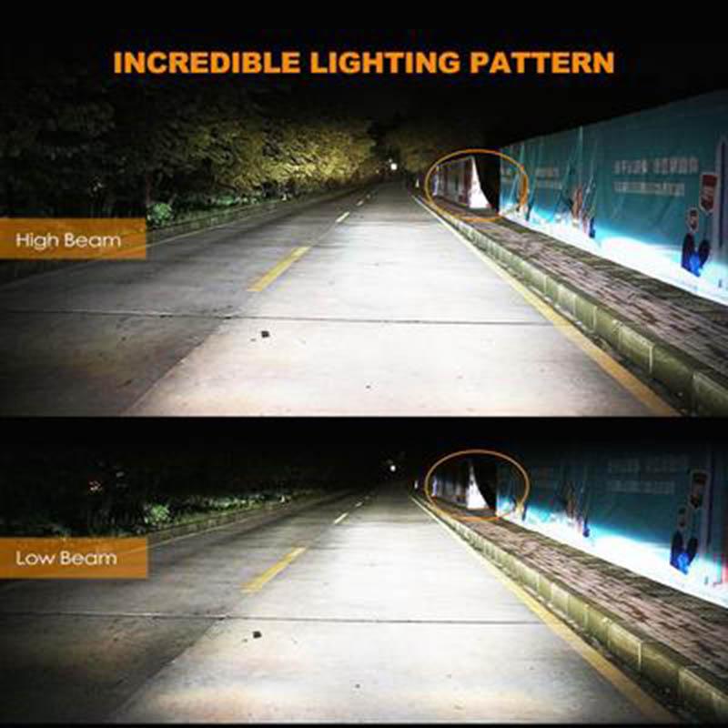Car Led Headlights Super Bright H7 H1 H4 H8 H9 H11 Bulb Far and Near Light 9005 9006 9012 Free Modification White Strong Light Laser Car Light 12V