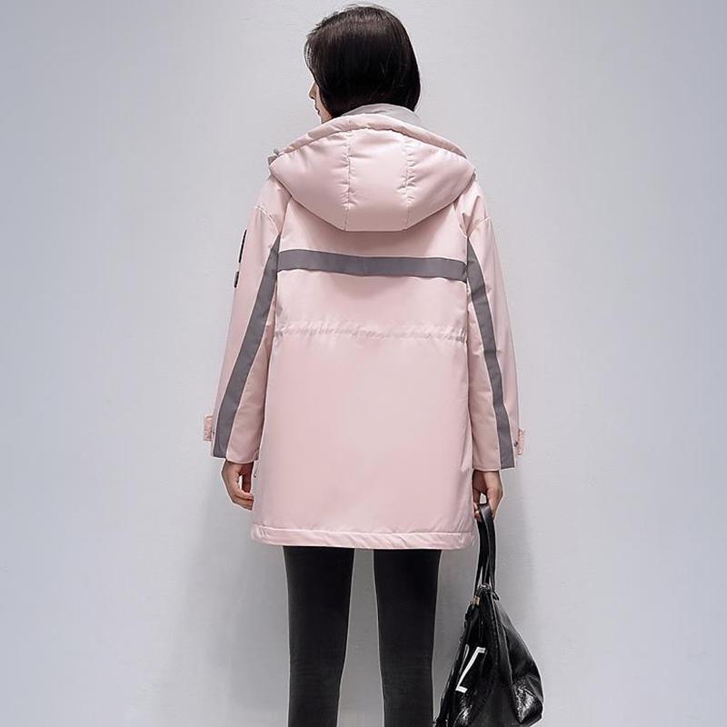 Down Jacket Women's Winter Mid-length Warm White Duck Down Cotton Clothing Tooling Parka Jacket Leisure Sports Outdoor Jacket Oversized Thick Coat