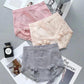3 Packs of Mid-waist Warm Palace Underwear Women's Pure Nylon Crotch Abdomen Buttocks Waist Body Shaping Tummy Seamless Briefs Sexy Lace Edge Panties