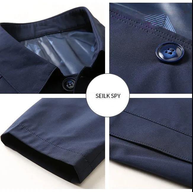 Spring and Autumn Thin Middle-aged Men's Jacket Middle-aged Business Casual Jacket Dad Jacket
