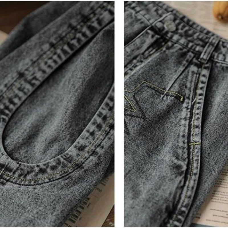 Women's High Waist Jeans Straight Loose and Thin Spring and Autumn Harem Trousers