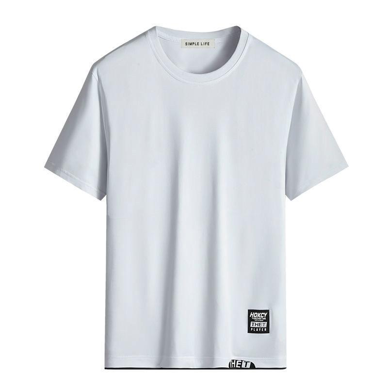Men's Bottoming Shirt Men's Short-sleeved T-shirt Men's Round Neck Trend Youth Loose Top Men's Trend Compassionate