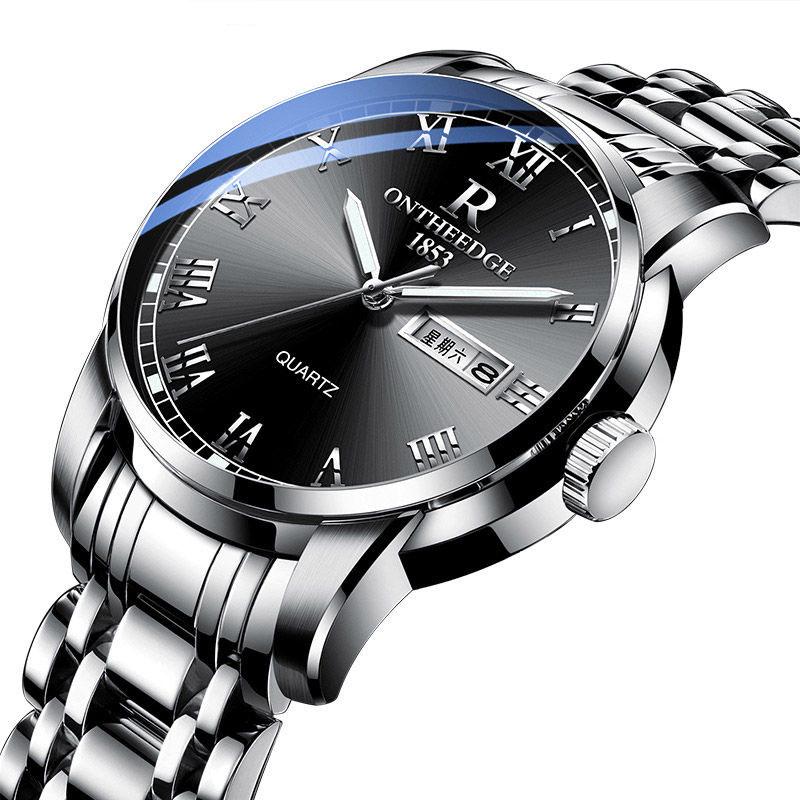 Men Luxury Skeleton Automatic Winding Mechanical Watches Stainless Steel Waterproof Wristwatch Male
