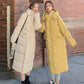 Cotton-padded Jacket Women's Knee-length Long Dongdaemun New Large Size Loose Thickened Thin Cotton-padded Jacket Female BF Student  Padded Jacket