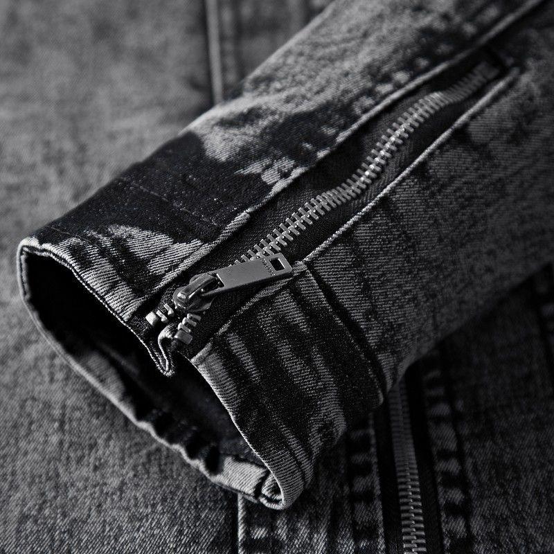 Denim Jacket Men's Korean Style Slim Casual Jacket Men's Autumn and Winter Plus Velvet Thickening Retro Washed Men's Clothing