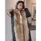 Parka The Long Detachable Raccoon Fur Liner Thickened Imitation Fur Plus Size Jacket for Women To Keep Warm and Comfortable
