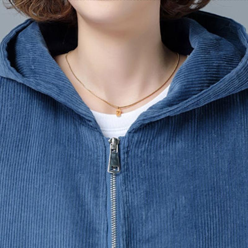 Women's Corduroy Jacket Spring and Autumn 2021 Loose Large Size Short Jacket Jacket Casual Sweater Women
