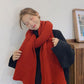 Scarf Female Winter Korean Fashion Solid Color Woven Scarf Thick Warm Wool Couple Scarf Shawl