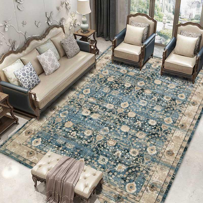 Country Carpets for Living Room Vintage Persian Carpets Blanket Bedroom Floor Mat Ethnic Wind Rug