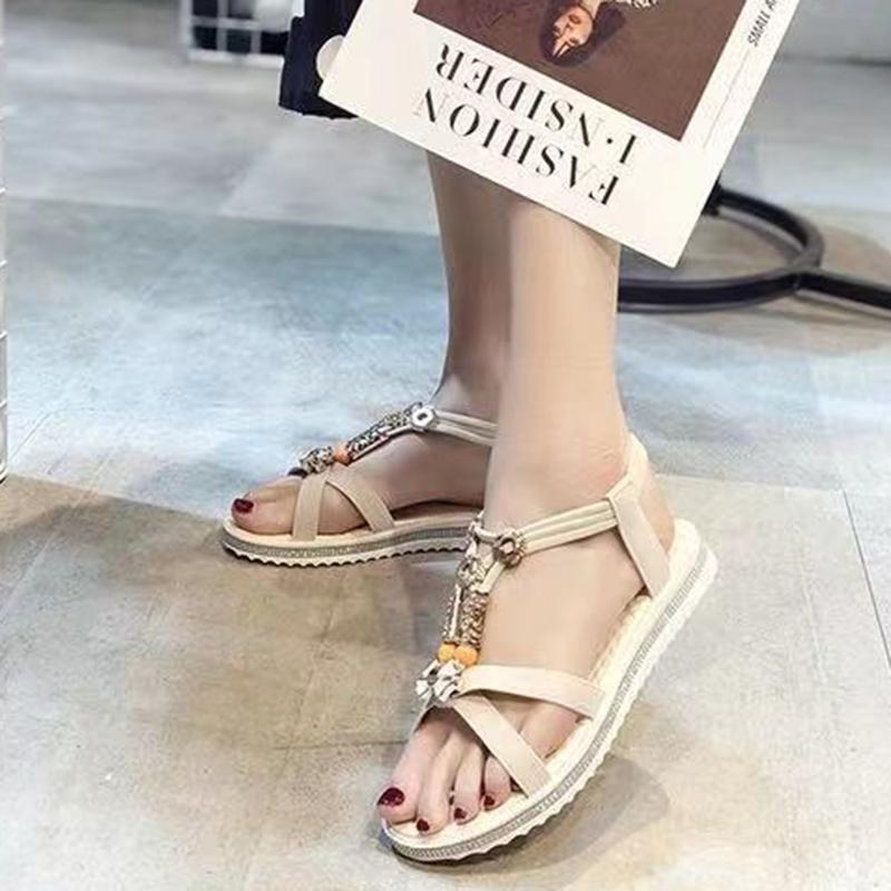 Sandals Female Summer Bohemian Flat Students Korean Version of All-match Casual Roman Beach Shoes Women