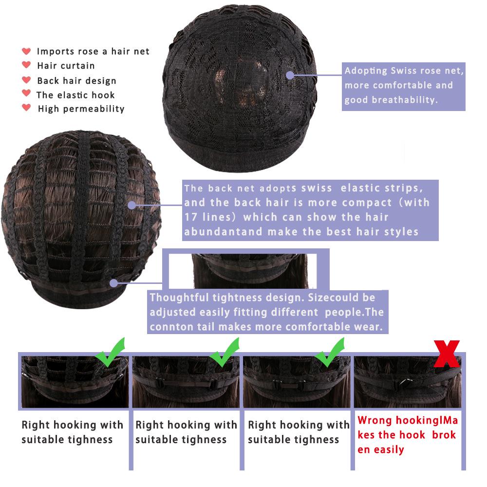 Blonde Short Lady Haircut Puffy Straight Natural Short Synthetic Hair Wigs for American Africa Women