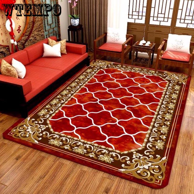 Big Size Persian Carpet Living Room Coffee Table Carpet Rectangle Ground Mat Classical Home