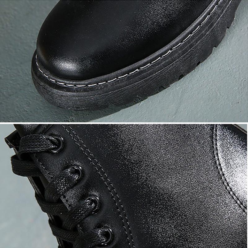 Men's High-top All Black Martin Boots Korean Style All-match Men's Trendy Shoes Non-slip Trend Casual Martin Shoes