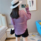 One-piece Knitted Blouse Autumn and Summer Women's Thin Loose Sunscreen Top