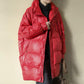 Mid-length Down Jacket Women Winter Korean Version of Loose Stand-up Collar Shiny Down Jacket Bread Suit Jacket