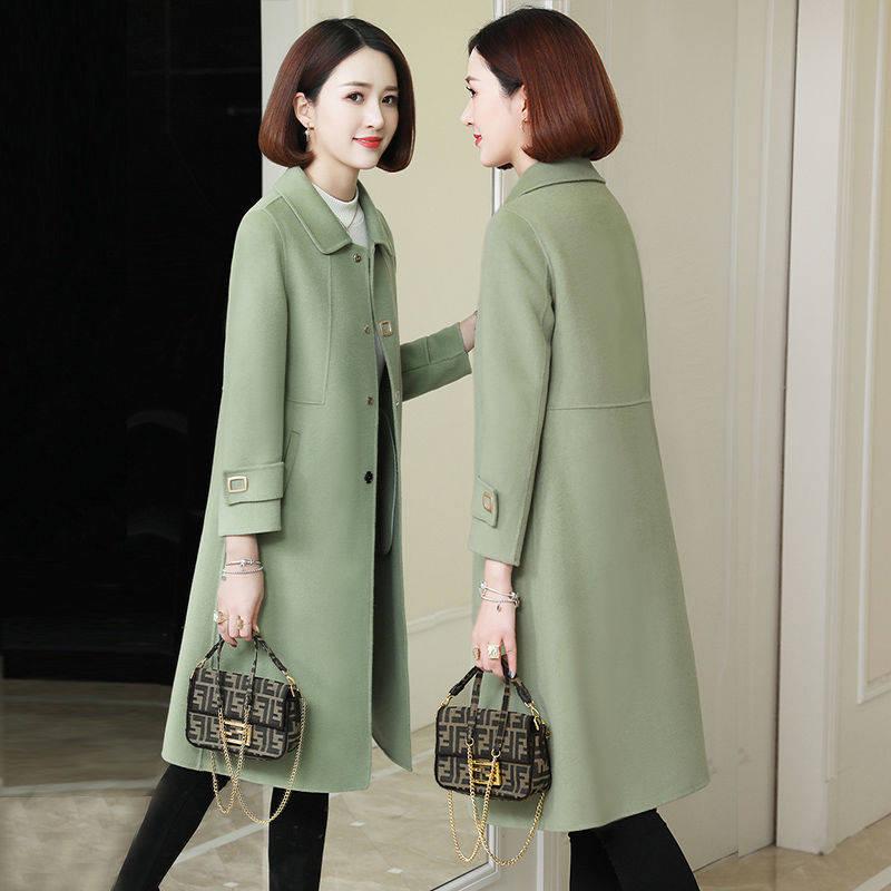 Womens' Woolen Coat Casual Warm Single Breasted Wool Overcoat Women Jacket
