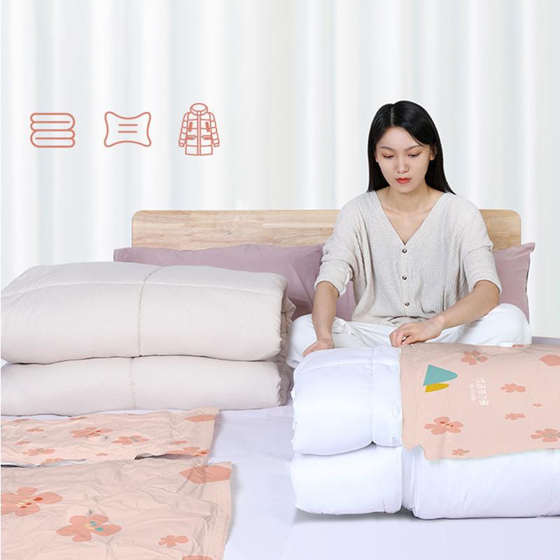 Free Hand Pump Vacuum Compression Bag Cotton Quilt Clothing Storage Bag Student Luggage Extra Large Moving Packing Bag Household