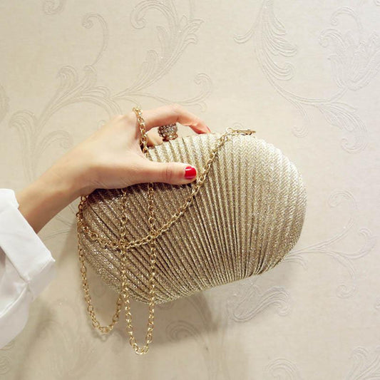 Fashion Women Ruched Clutches Evening Bag Ladies Party Wedding Bride Wallet Day Clutch Makeup Bags C