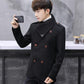 Autumn and Winter Small Windbreaker Male Korean Style Trend Personality Handsome Slim Short Coat Male Woolen Coat