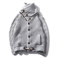 Sweater Jacket Plus Velvet Thickening Cold Warm Sweater Cardigan Sweater Male Trend High Collar