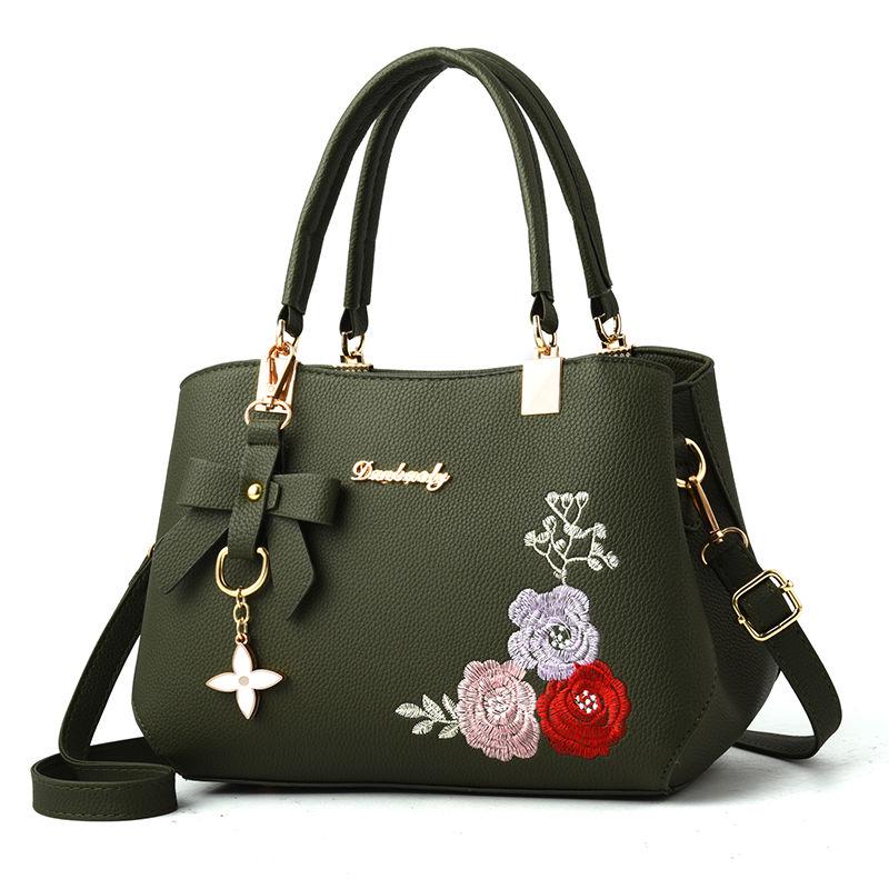 Big capacity European and American style Shoulder Handbag Trendy wild Patent leather bag