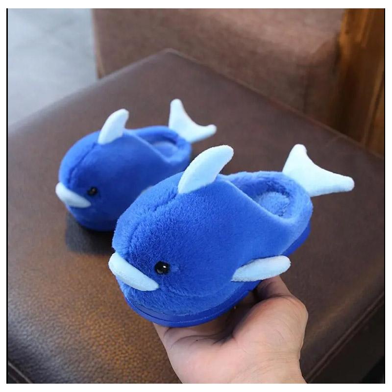 Autumn and Winter Children's Cotton Slippers Bag with Cartoon Cute Middle and Large Children's Home Boys and Girls' Baby Cotton Shoes