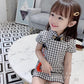 Children's Clothing Girls Spring and Summer Children's Self-cultivation Cheongsam Dress Princess Dress Chinese Style Retro Dress
