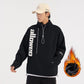 Youth Men Streetwear Fleece Hoodies Imitated Mink Wool Pullover Winter Big Pocket Sweatshirts Casual Turtleneck Tops
