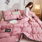 Winter Quilt Solid Color Thickened Washed Quilt Core Three-dimensional Warm Winter Quilt Quilt Double Bedding Bed Linings