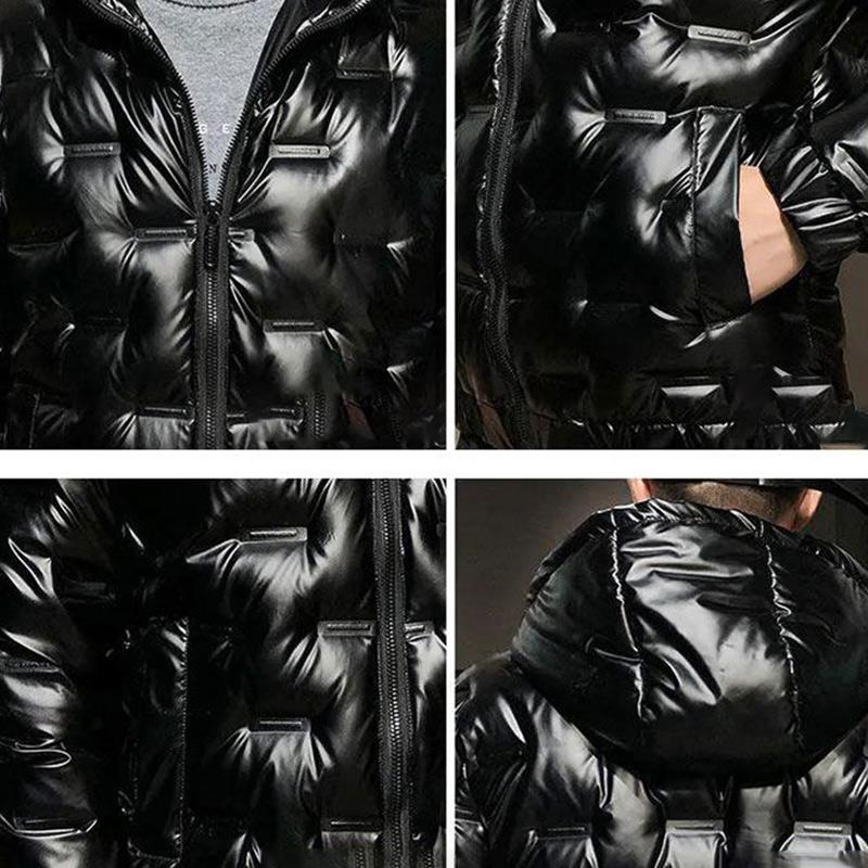 Down Jacket Male Students Korean Fashion and Handsome White Duck Down Jacket Winter Bright Face Thick Short Jacket
