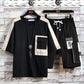 Men's Suit Summer Student Korean Version Trend Youth Sports Casual Short-sleeved Shorts Summer Set of Clothes for Men