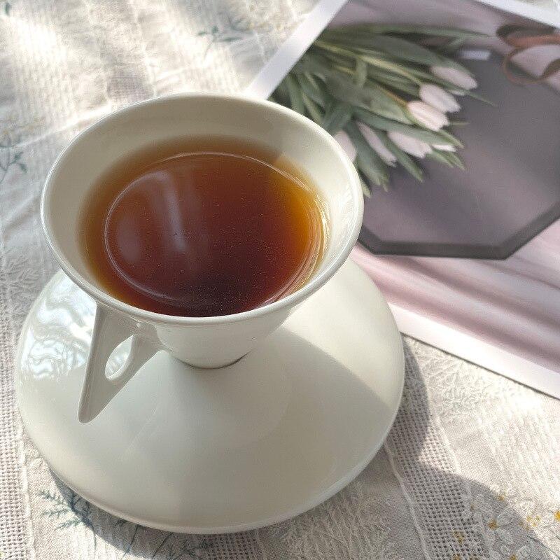 Pure White Creative Simple Ceramic Bone China Couple Coffee Cup Dish Italian Espresso Cup Mini Coffee Cup Coffee Cup Coffee Mug