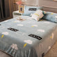 Coral Fleece Sheet Single Piece Plush Thick Blanket Warm Double Flannel Blanket Print Soft Multi-Size Coverlet