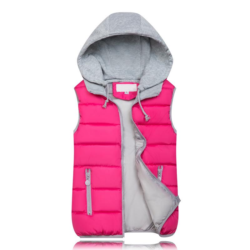Women Hooded Vest Spring Autumn Warm Cotton Padded Waistcoat Sleeveless Zipper Basic Coat