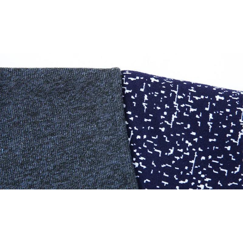 Men's Autumn and Winter Plus Velvet Thick Shirts Fake Two-piece Sweater Comfortable Warm Knitwear Bottoming Shirt Top Printing Business T-shirt