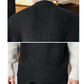Autumn Thin Sweater Half High Neck Pullover Sweater Men's Trendy Knit Sweater Color Matching Bottoming Shirt Men's Top